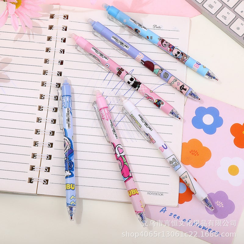 Pupils Special Cute Rab Cloth Erasable Pen St Crystal Blue Press Erasable Gel Pen High Color Value Brush Pen - Image 4